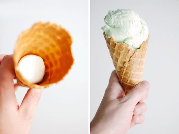 Put A Marshmallow In The Bottom Of Ice Cream Cones To Avoid Ice Cream From Dripping Out