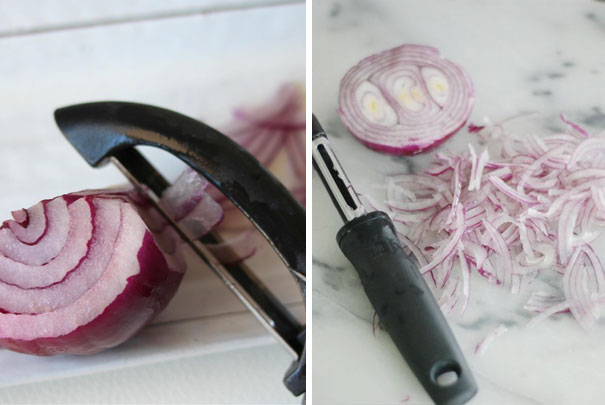 Use A Vegetable Peeler To Make Super Thin Onion Slices