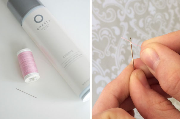 Spray The Ends Of Thread With A Bit Of Hairspray For Easier Threading