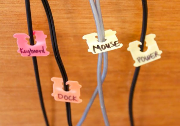 Label Your Cords With Bread Clips
