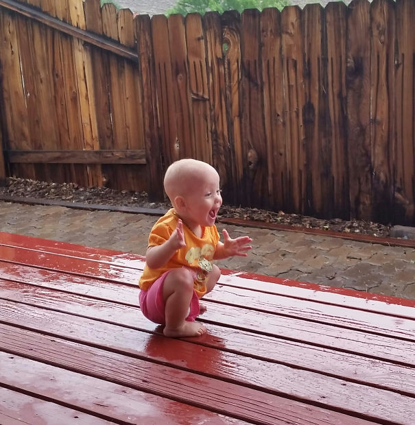 My Daughter Playing In/Seeing Rain For The First Time