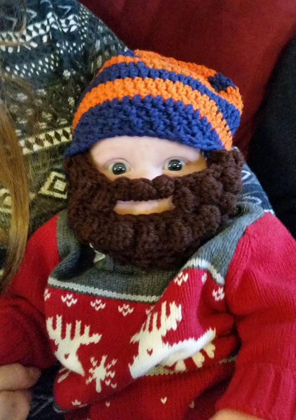 Baby Cousin's Beard Is Coming In Nicely!
