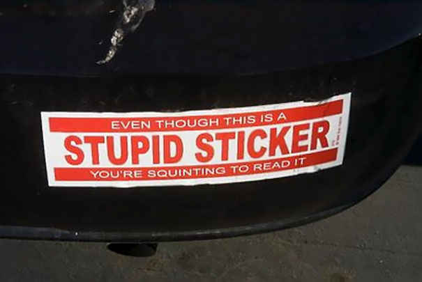 Stupid Sticker