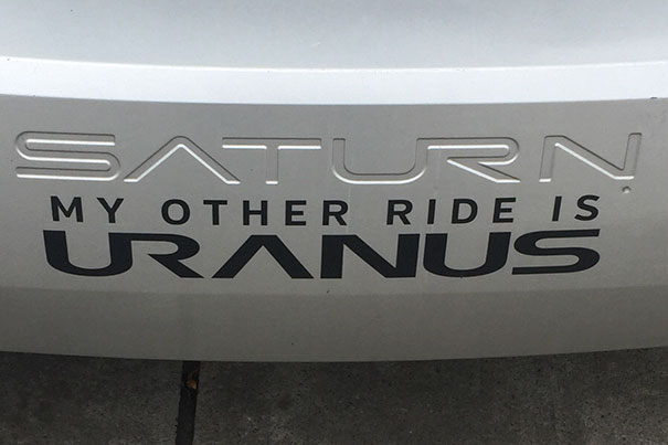 This Should Be The Only Bumper Sticker You're Allowed To Have If You Drive A Saturn