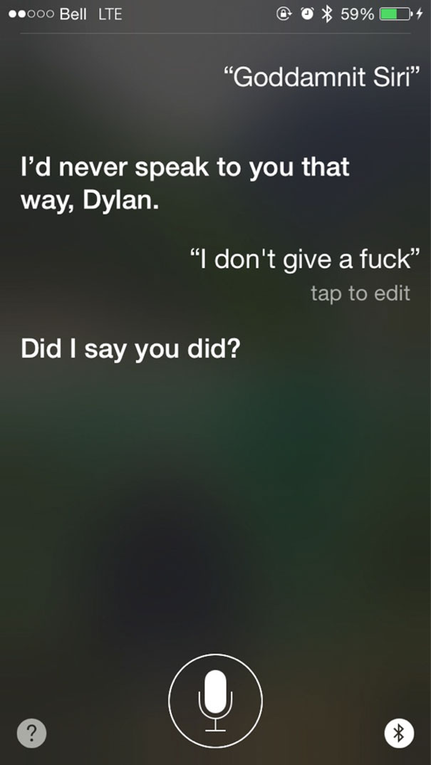 Today I Learned Siri Is Quite Sarcastic