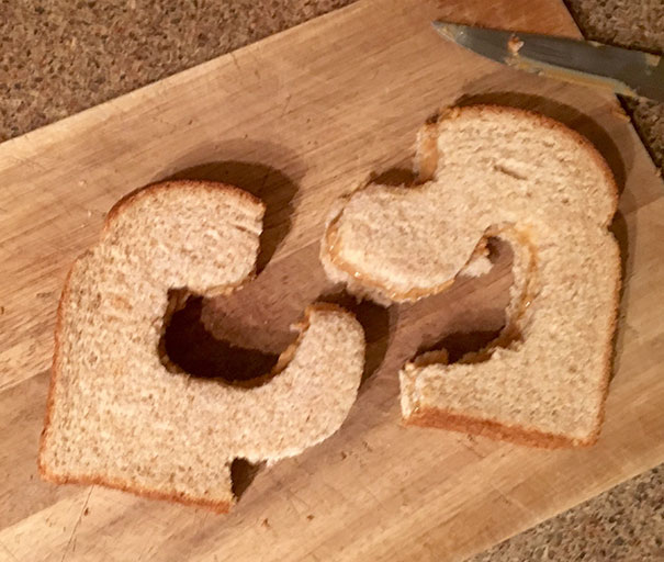 My Wife Wanted Her Sandwich Cut In Half. She Was Non-Specific As To How