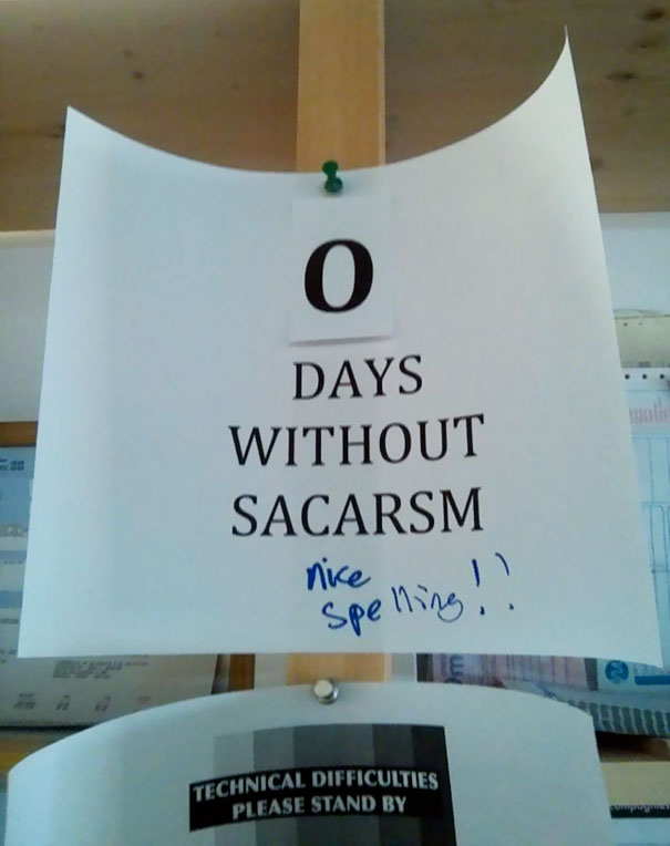 Sacarsm At The Office