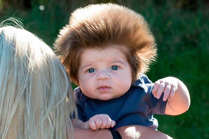 Meet 2-Month-Old Baby With The Craziest Bouffant Hair Ever