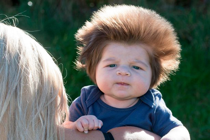 Meet 2-Month-Old Baby With The Craziest Bouffant Hair Ever
