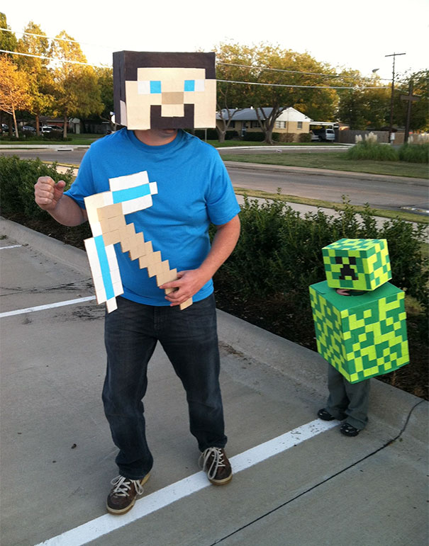 Minecraft Miner And Creeper Costume