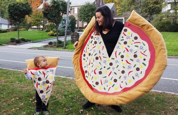 Mommy Pizza Pie And Baby Slice Costume