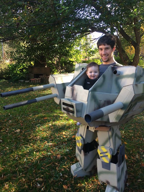 Father And Son Mech Warrior Halloween