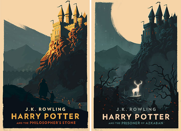 Magical Vintage Harry Potter Book Covers By Olly Moss