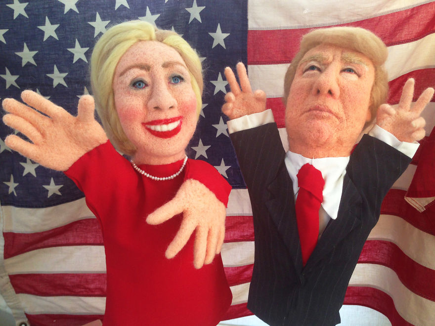 Needle Felted Election 2016 In United States Of America
