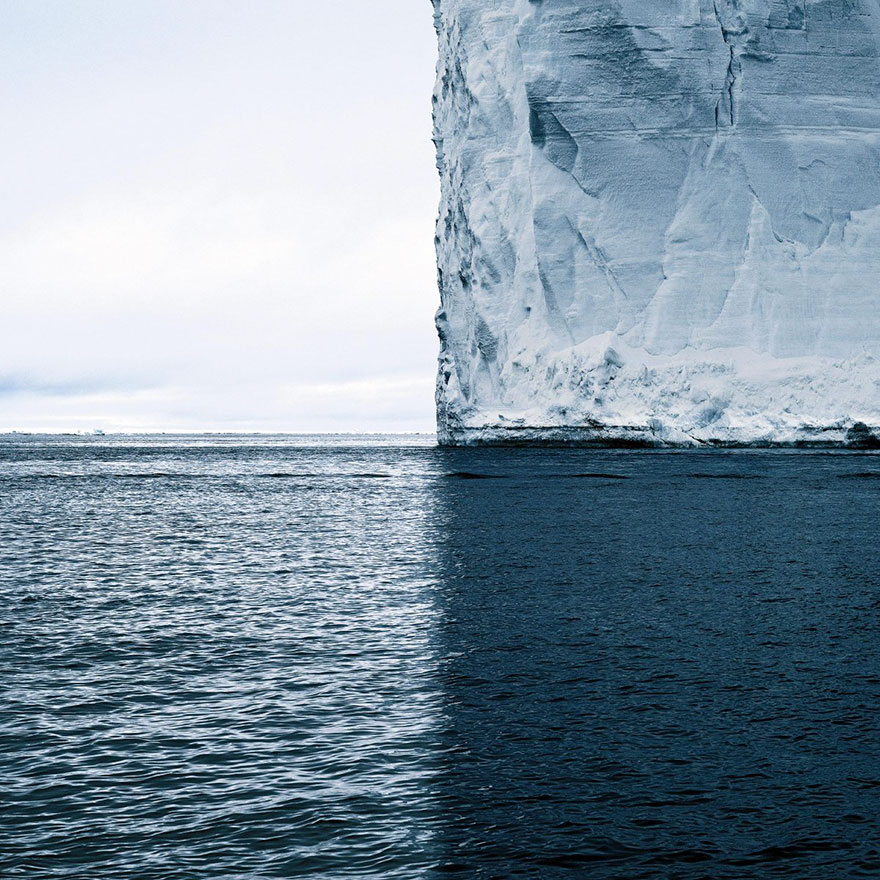 This Iceberg's Shadows Divide The World Into 4 Perfect Quadrants