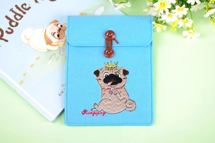 I Design All These Felt Products With Pug Embroidery