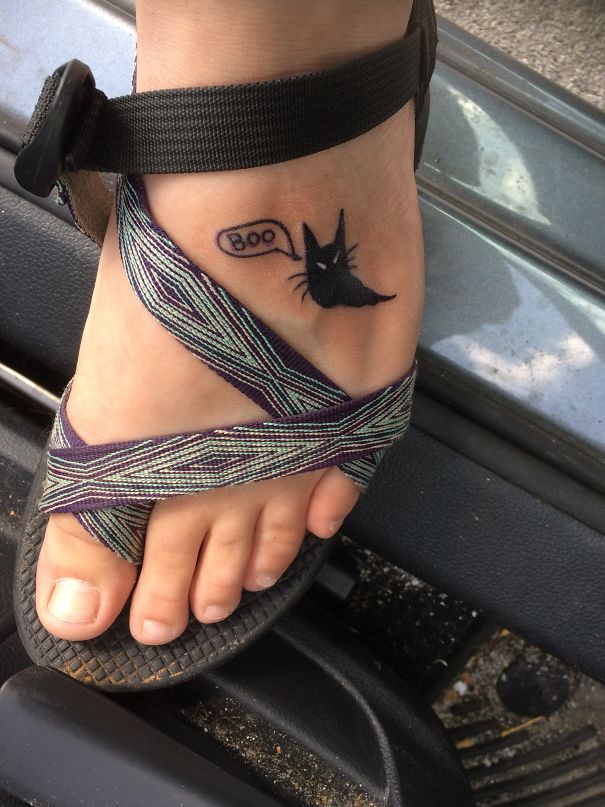 Cat boo feet tattoo
