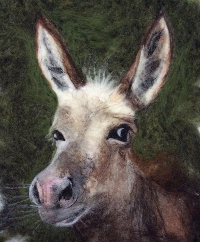 Pet Portraits Painted With Wool!