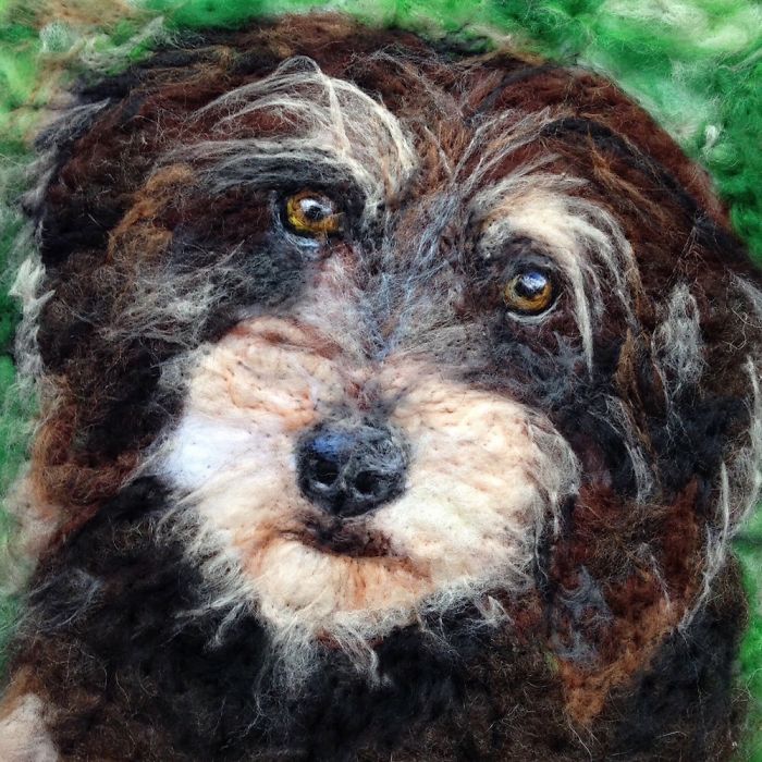 Pet Portraits Painted With Wool!