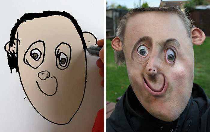 Dad Turns His 6-Year-Old Son’s Drawings Into Reality And The Results Are Both Creepy And Hilarious (31 Pics)