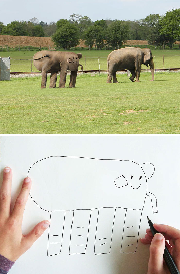 Funny Kid Drawing