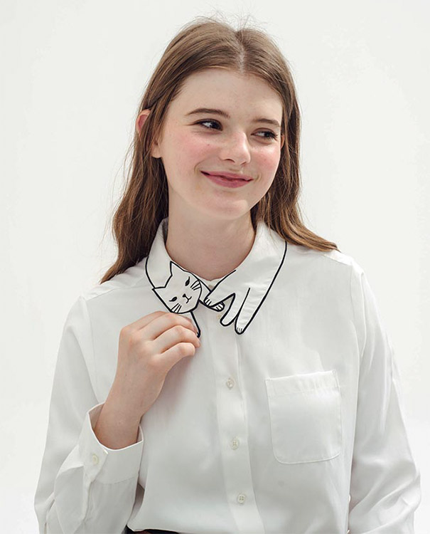This Shirt's Collar Is Purrfect For Crazy Cat Ladies