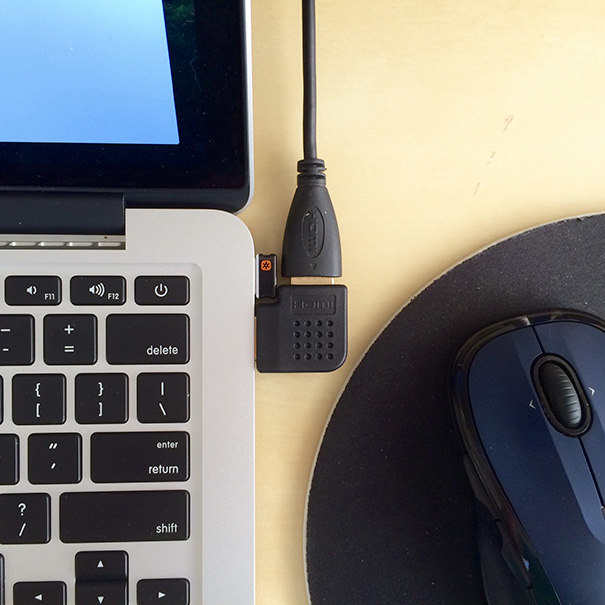 The Way This Right-angle Hdmi Fits The Mouse Receiver On My Macbook Pro Retina