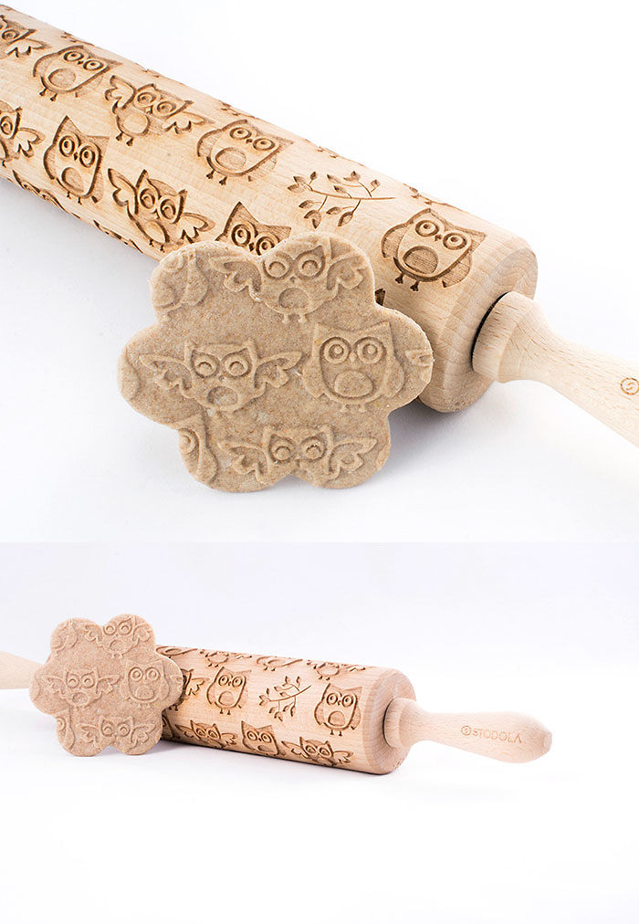Owls Rolling Pin For Cookies