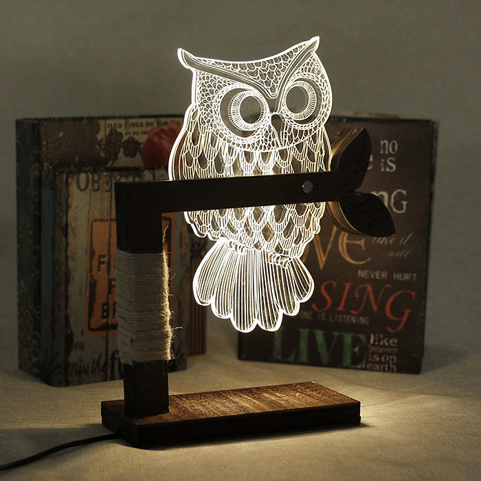Owl Led Table Light Lamp