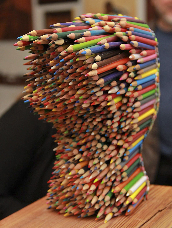 Color Blind: Colorful Pencil Sculpture By Molly Gambardella