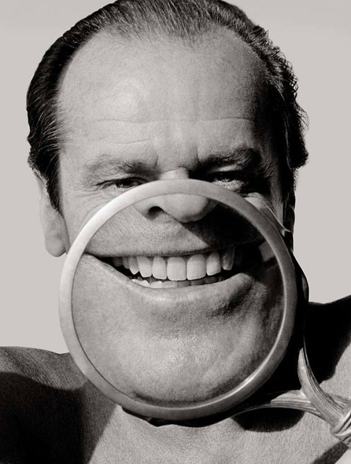 Jack Nicholson With A Magnifying Glass, 1986