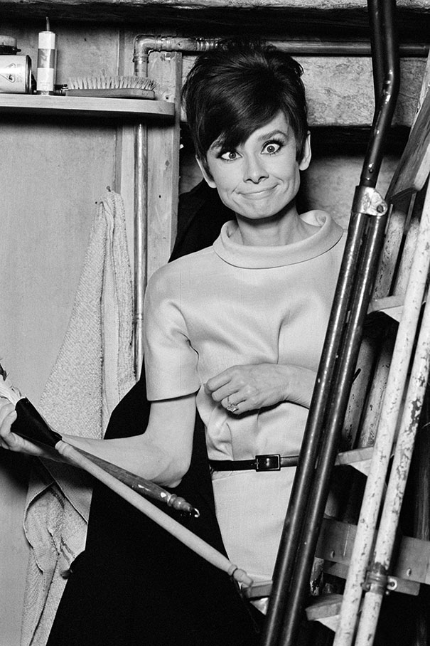 Audrey Hepburn Pulls A Funny Face On The Set Of The Romantic Comedy How To Steal A Million In Paris In The 60's