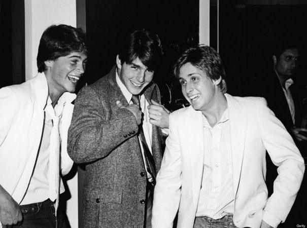 Young Rob Lowe, Tom Cruise, And Emilio Estevez In The 80´s