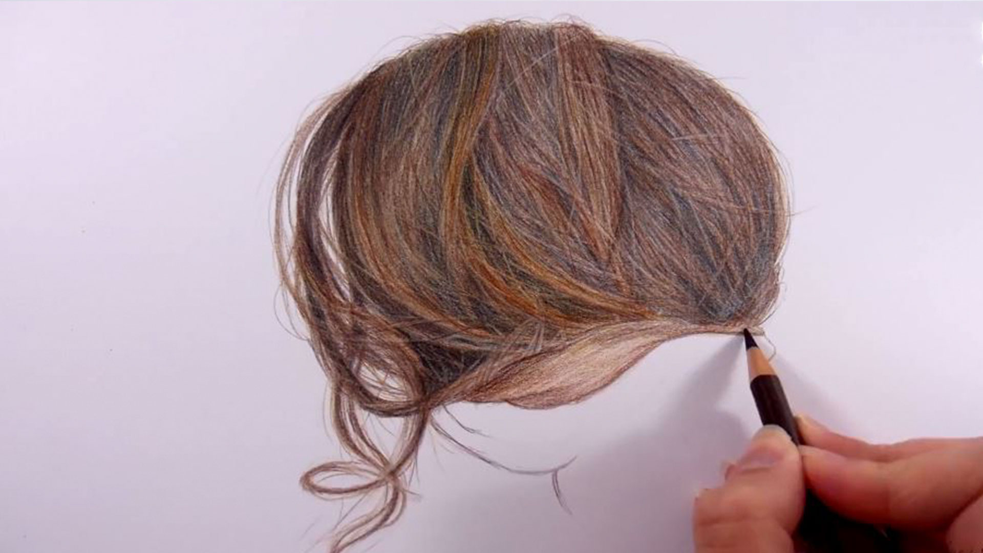 Unbelievably Realistic Hair Drawn Using 8 Colored Pencils | Bored Panda