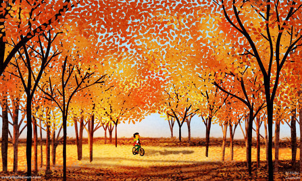 I Express My Love For Autumn Through My Art