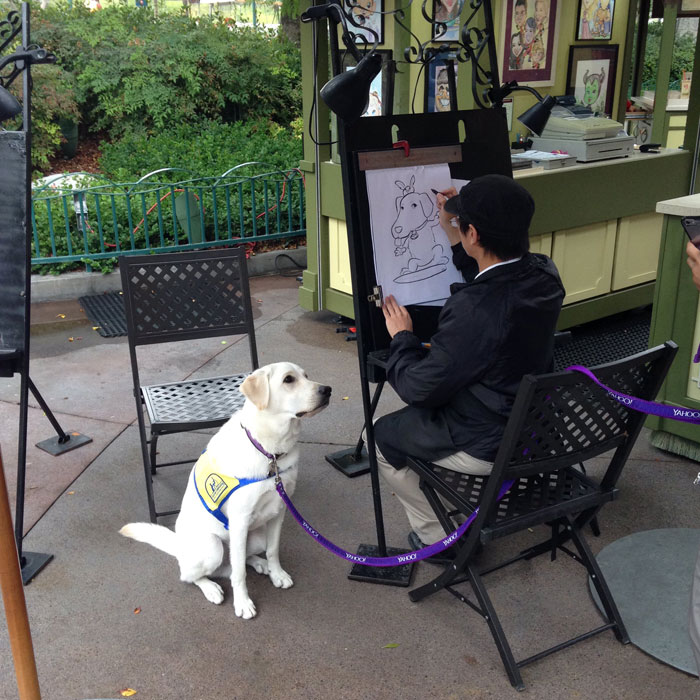 Service Dog Gets A Caricature At Disneyland, Internet Can't Handle It