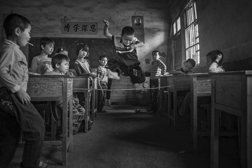 Gaming During Recess (Remarkable Award In Open Monochrome Category)