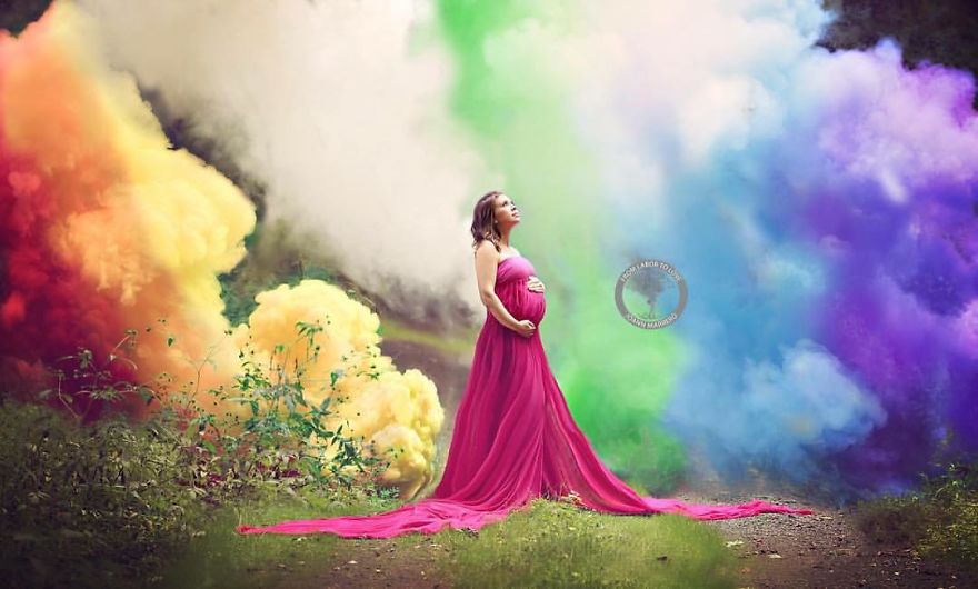 After 6 Miscarriages, Mom Finally Celebrates Rainbow Baby With Explosive Photoshoot