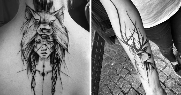 Polish Tattoo Artist Shows The Beauty Of Imperfection With Her Sketch  Tattoos (101 Pics) | Bored Panda