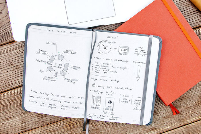 Paper Notebook Connected To Digital Calendars