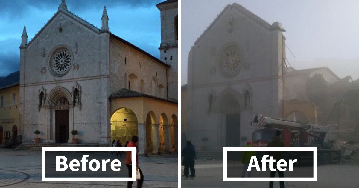 St Benedict Basilica Destroyed By An 6 6 Earthquake In Central Italy