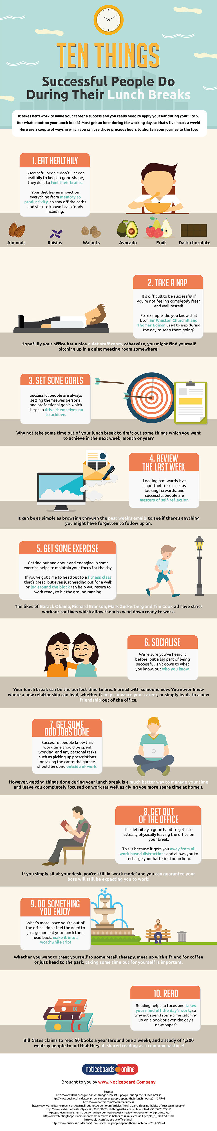 Ten Things Successful People Do During Their Lunch Breaks [infographic]