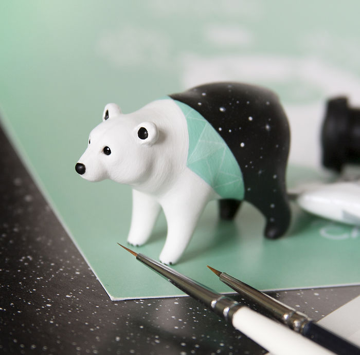 Tiny Animal Sculptures That I Create From Polymer Clay | Bored Panda