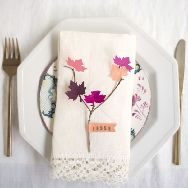 How To Make Leaf And Twig Place Cards