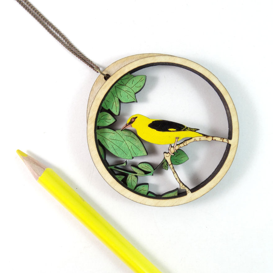 Colors In Nature: Hand Painted Nature-Inspired Wooden Jewelry