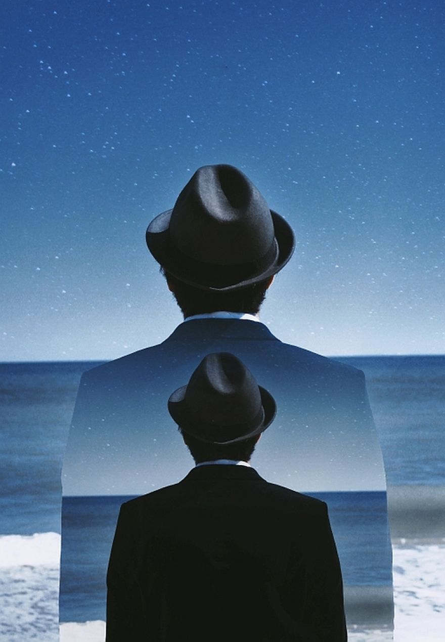 I Create Surreal Photo-Manipulations Inspired By Painter René Magritte