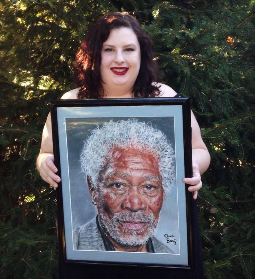 I Made This Morgan Freeman Portrait With Colored Pencils