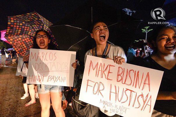 Anti-dicktator Protest And That Unlikely Shadow On The Sign