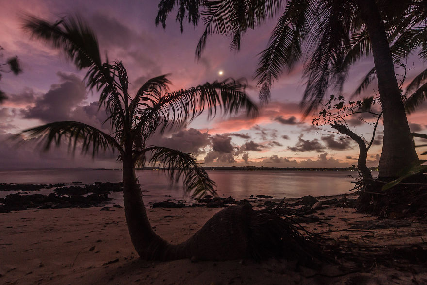 Guyam Island At Sunset