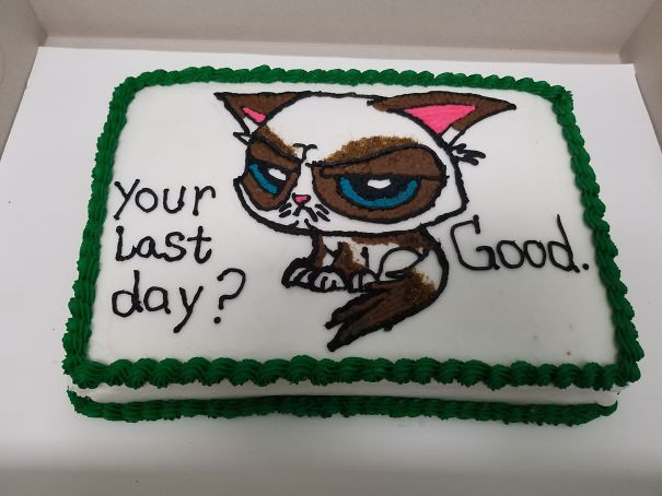 Farewell Cake For Our Grumpy Boss
